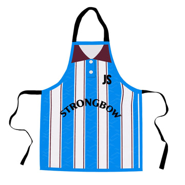 Hearts 1995 Away Shirt Apron- Personalised Retro Football Novelty Water-Resistant, Lazer Cut (no fraying) Light Weight Adults Apron