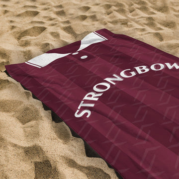 Hearts 1997 Home Shirt - Personalised Lightweight, Microfibre Retro Beach Towel