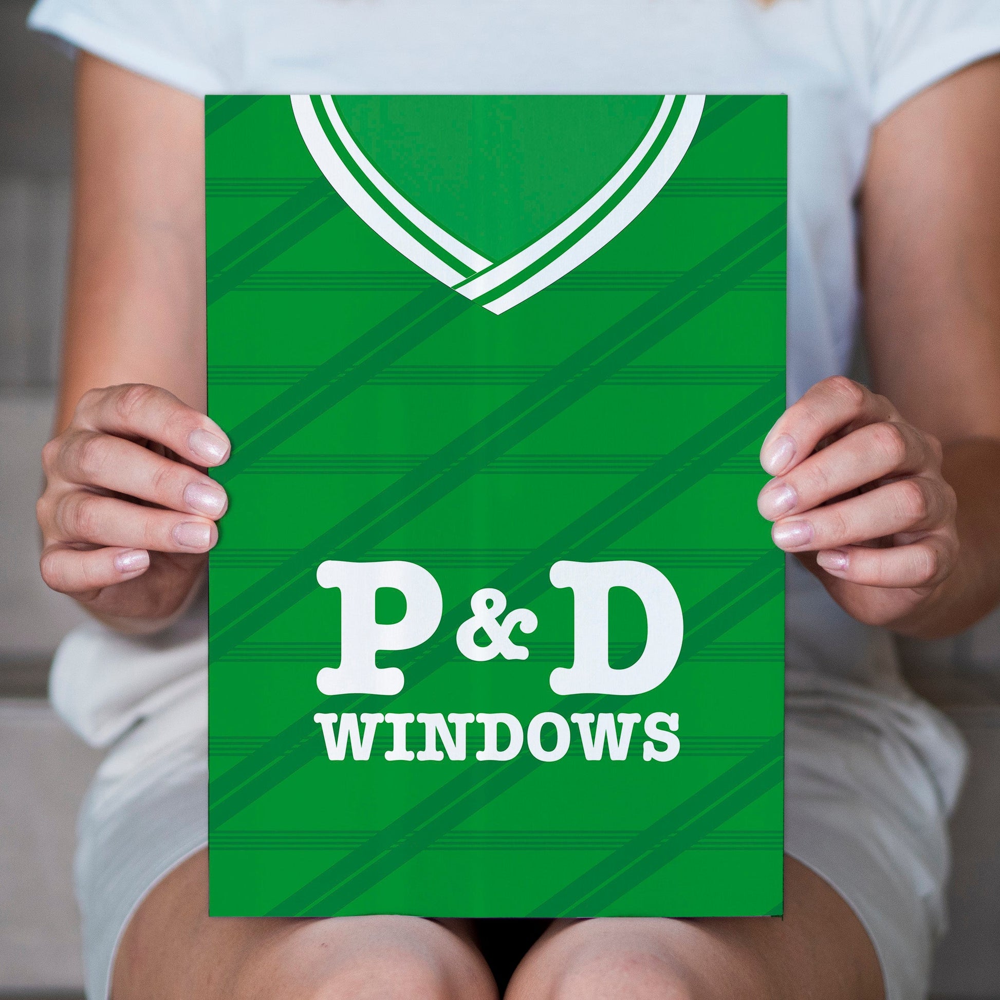 Hibernian 1988 Home Shirt - A4 Personalised Metal Sign Plaque