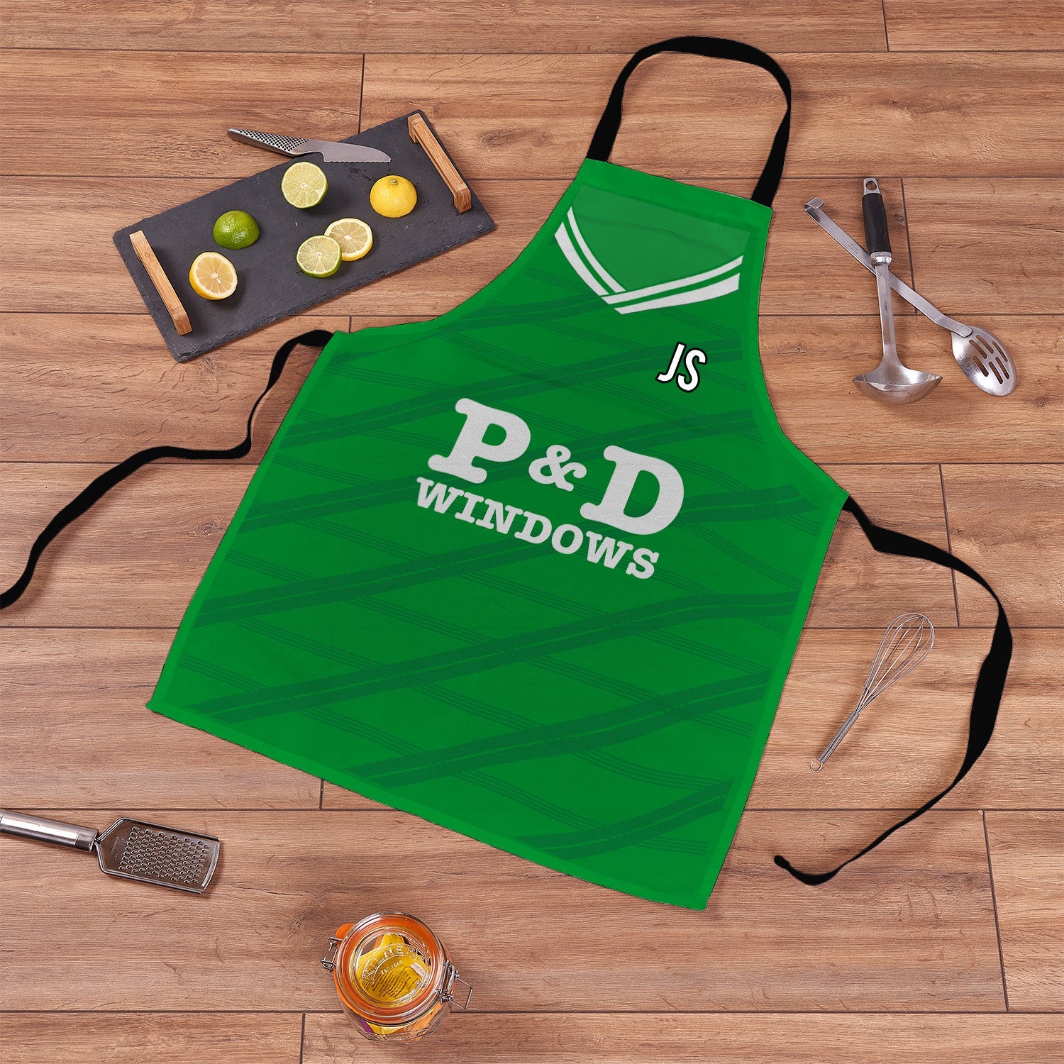 Hibernian 1988 Home Shirt Apron - Personalised Retro Football Novelty Water-Resistant, Lazer Cut (no fraying) Light Weight Adults Apron
