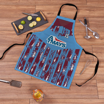 Kilmarnock 1993 Away Shirt Apron - Personalised Retro Football Novelty Water-Resistant, Lazer Cut (no fraying) Light Weight Adults Apron