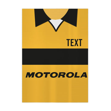 Livingston 2001 Home Shirt - A4 Personalised Metal Sign Plaque