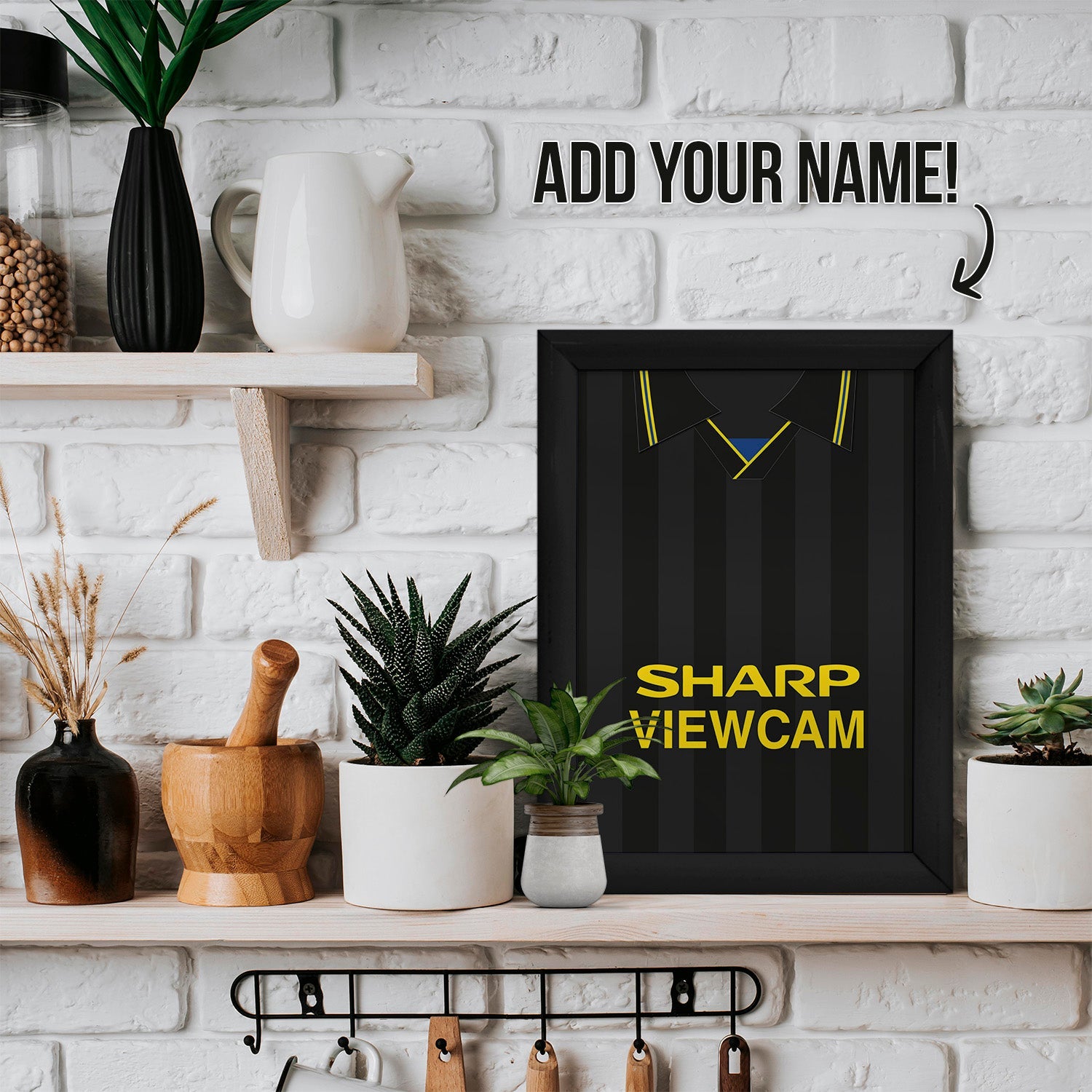 Personalised Man United - 1994 Away Shirt - A4 Metal Sign Plaque