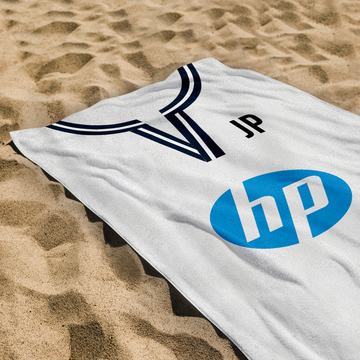 Tottenham Hotspur - 2013 Home Shirt - Personalised Vintage Beach Towel