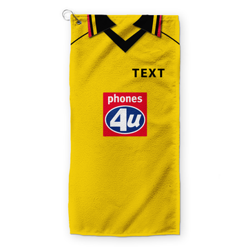 Watford - 1999 Home - Retro Lightweight, Microfibre Golf Towel