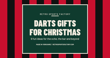 Black and red striped cover with a green panel reading Darts Gifts for Christmas
