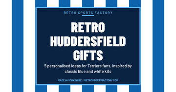 Retro Huddersfield gifts for Terriers fans, in blue and white stripes