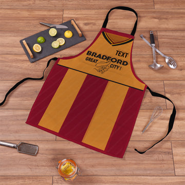 Bradford - 1988 Home Shirt - Personalised Retro Football Adults Apron