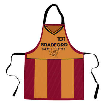 Bradford - 1988 Home Shirt - Personalised Retro Football Adults Apron