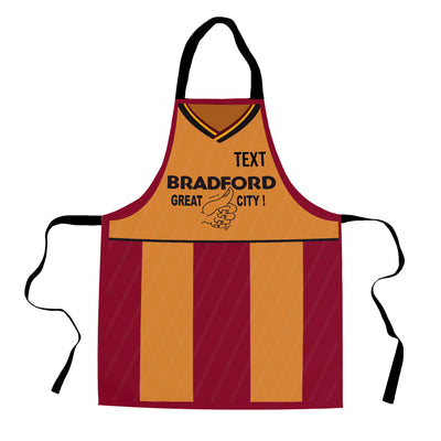 Bradford - 1988 Home Shirt - Personalised Retro Football Adults Apron
