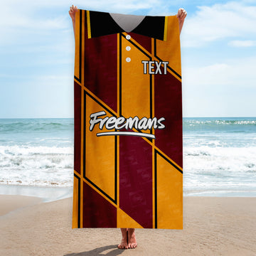 Bradford - 1991 Home Shirt - Personalised Retro Lightweight, Microfibre Beach Towel - 150cm x 75cm