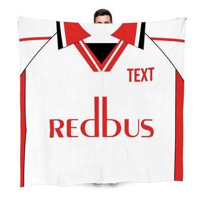 Charlton 2000 Away Shirt - Personalised Retro Fleece Blanket 150cm X 150cm