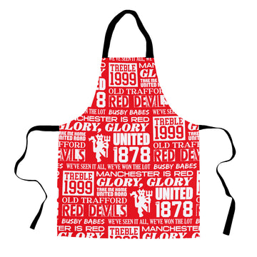 Manchester Red - Word Montage - Apron