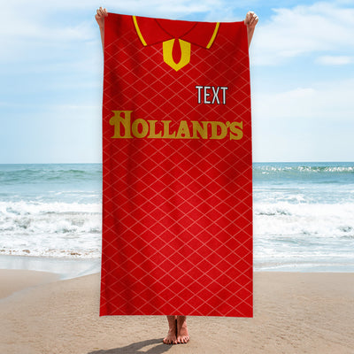 Accrington 1991 Home Shirt - Personalised Lightweight, Microfibre Retro Beach Towel - 150cm x 75cm