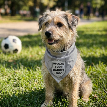 Add your Badge/Logo - Custom Dog Bandana - 4 Sizes