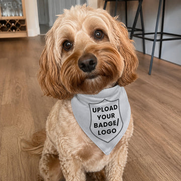 Add your Badge/Logo - Custom Dog Bandana - 4 Sizes