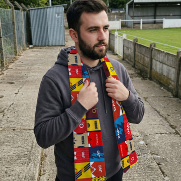 The Gooners Shirt Montage - Knitted Eyelet Football Scarf