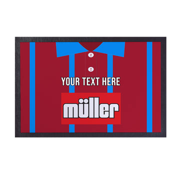 Aston Villa 1993 Home Shirt - Personalised Retro Door Mat - 60cm x 40cm