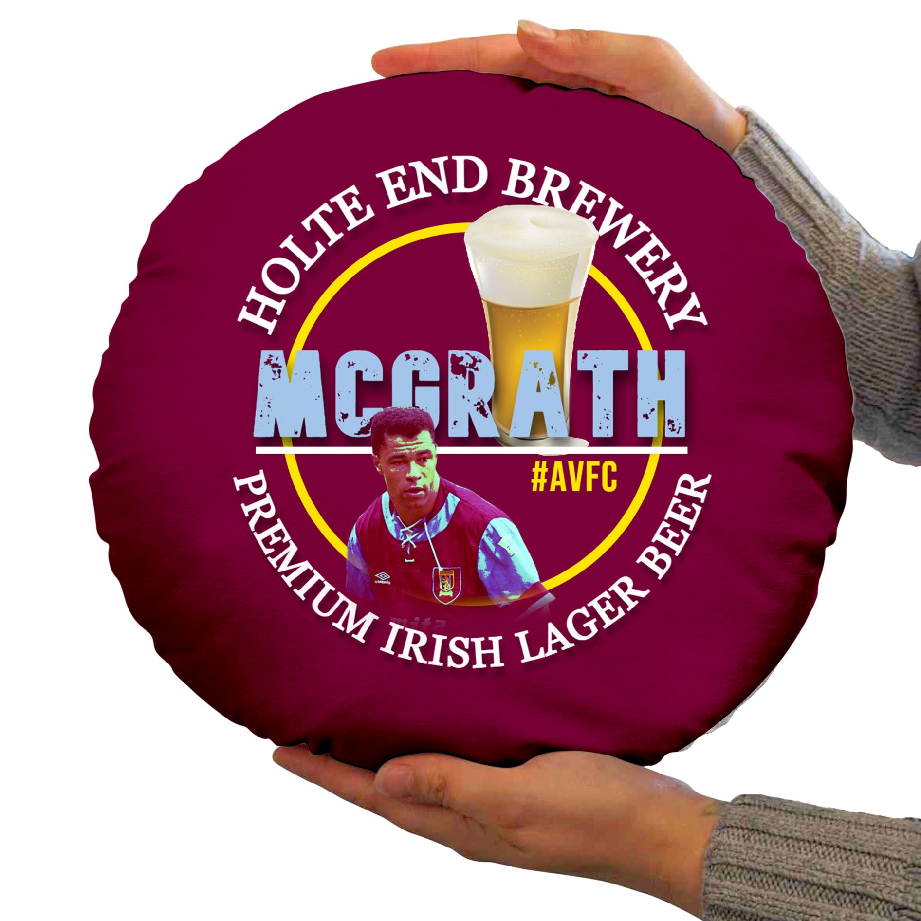 Holte Enders McGrath - Football Legends - Circle Cushion 14"