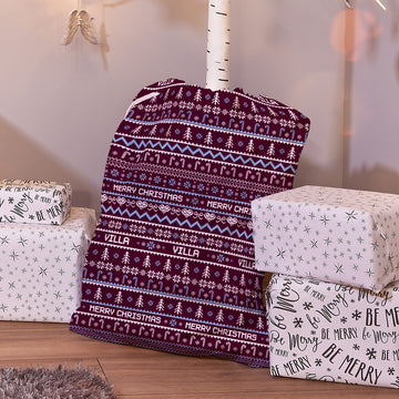 Aston Villa - Xmas Jumper Pattern - Santa Sack