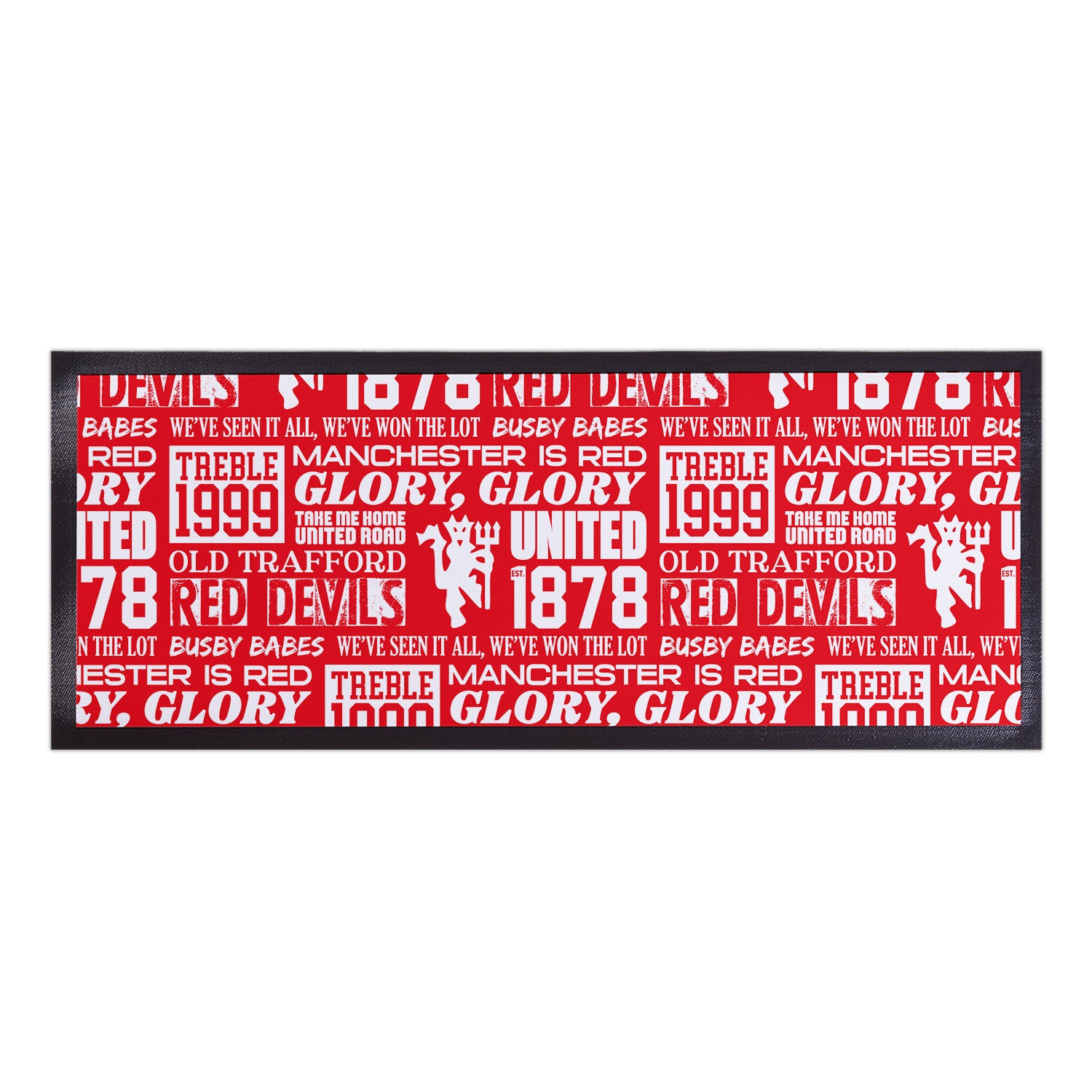 Manchester Red - Word Montage - Bar Runner