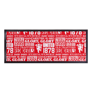 Manchester Red - Word Montage - Bar Runner