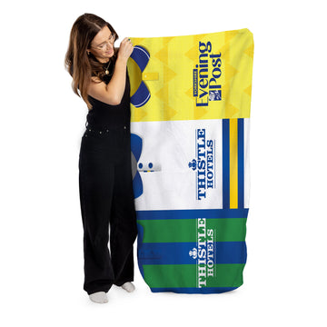 Leeds Three Shirt Design - Personalised Lightweight, Microfibre Retro Beach Towel - 150cm x 75cm