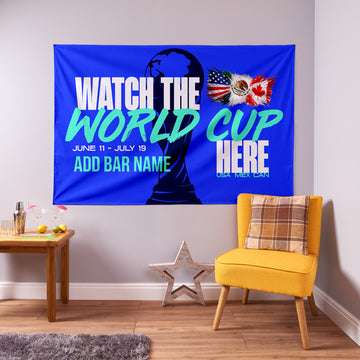 Watch the World Cup Here - World Cup 2026 - Personalised Banner - 4 Sizes!