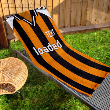Barnet 1998 Home Shirt - Personalised Lightweight, Microfibre Retro Beach Towel - 150cm x 75cm