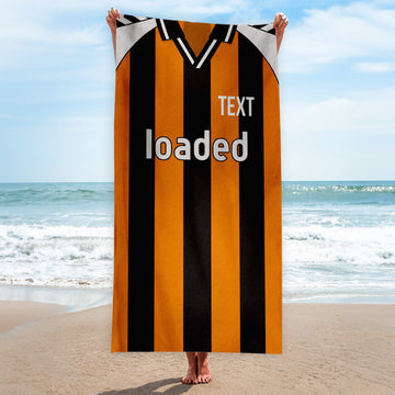 Barnet 1998 Home Shirt - Personalised Lightweight, Microfibre Retro Beach Towel - 150cm x 75cm
