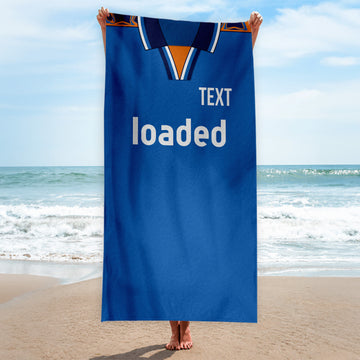 Barnet 1998 Away Shirt - Personalised Lightweight, Microfibre Retro Beach Towel - 150cm x 75cm