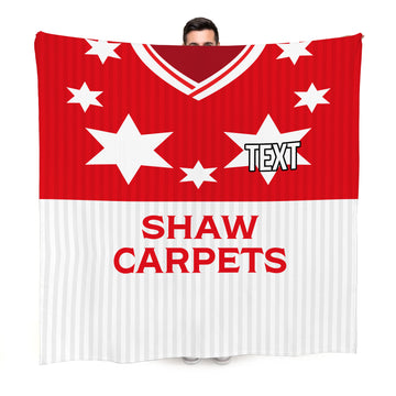 Barnsley 1989 Home Shirt - Personalised Retro Fleece Blanket 150cm X 150cm
