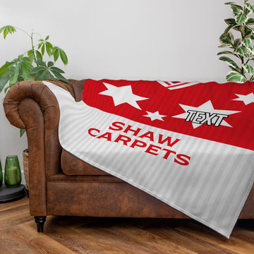 Barnsley 1989 Home Shirt - Personalised Retro Fleece Blanket 150cm X 150cm