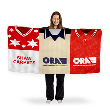 Barnsley Three Shirt Design - Personalised Lightweight, Microfibre Retro Beach Towel - 150cm x 75cm