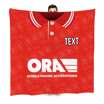Barnsley 1996 Home Shirt - Personalised Retro Fleece Blanket 150cm X 150cm