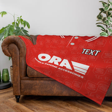 Barnsley 1996 Home Shirt - Personalised Retro Fleece Blanket 150cm X 150cm
