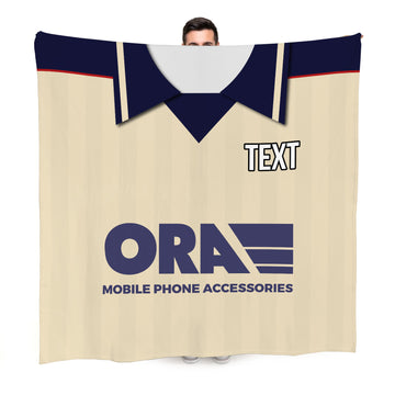 Barnsley 1998 Away Shirt - Personalised Retro Fleece Blanket 150cm X 150cm