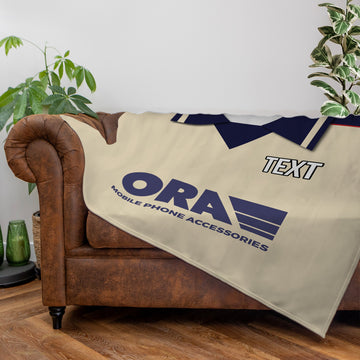 Barnsley 1998 Away Shirt - Personalised Retro Fleece Blanket 150cm X 150cm