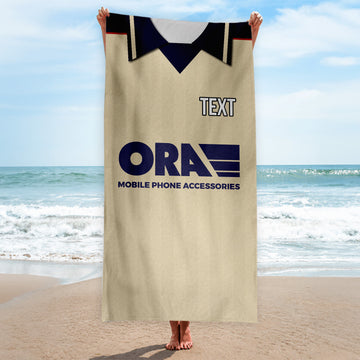 Barnsley 1998 Away Shirt - Personalised Lightweight, Microfibre Retro Beach Towel - 150cm x 75cm