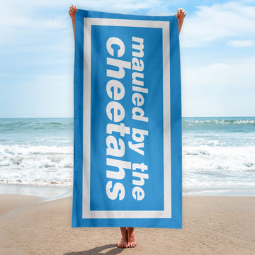 Mauled by the Cheetahs - Manchester Blue - City - Beach Towel