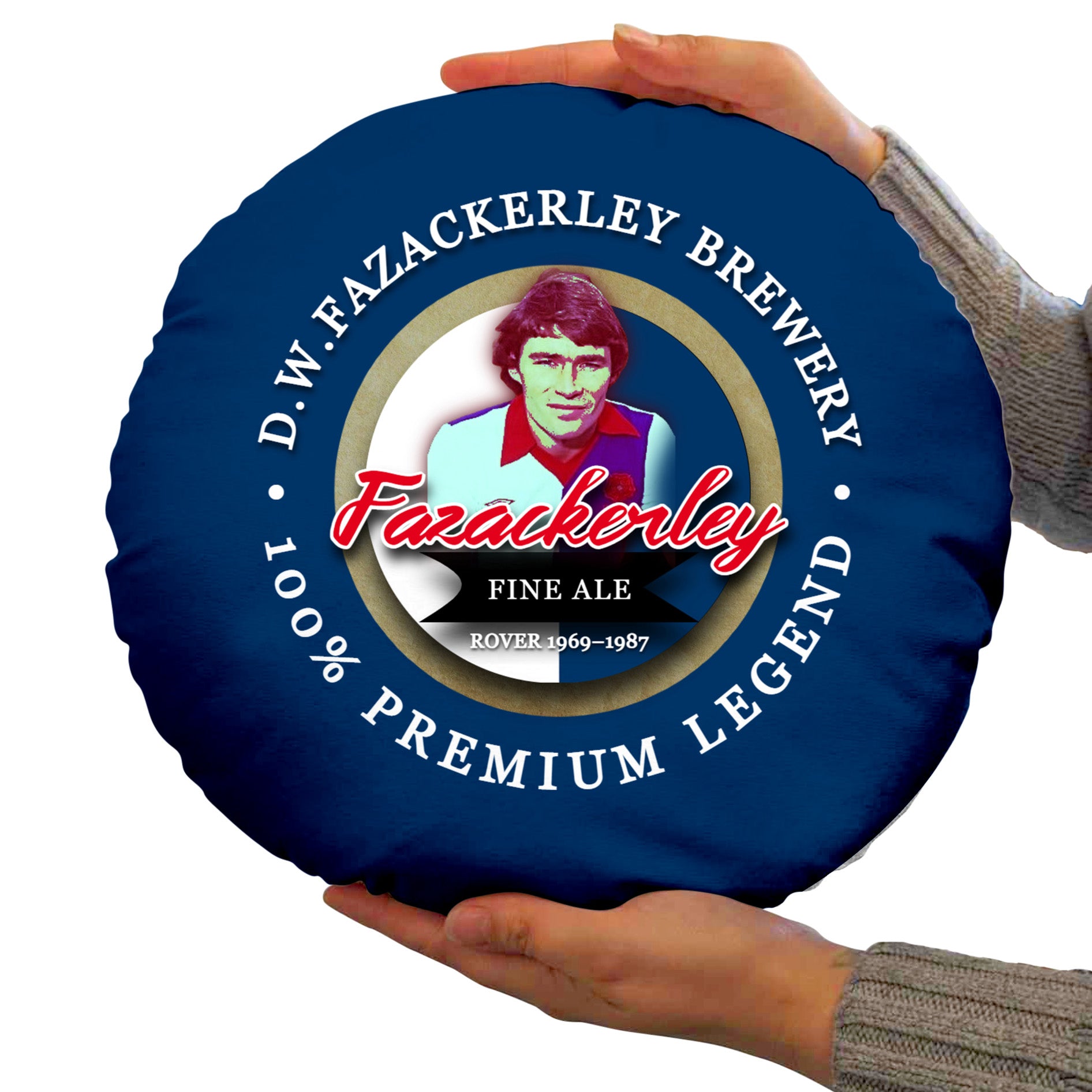 Blackburn Faz - Football Legends - Circle Cushion 14"