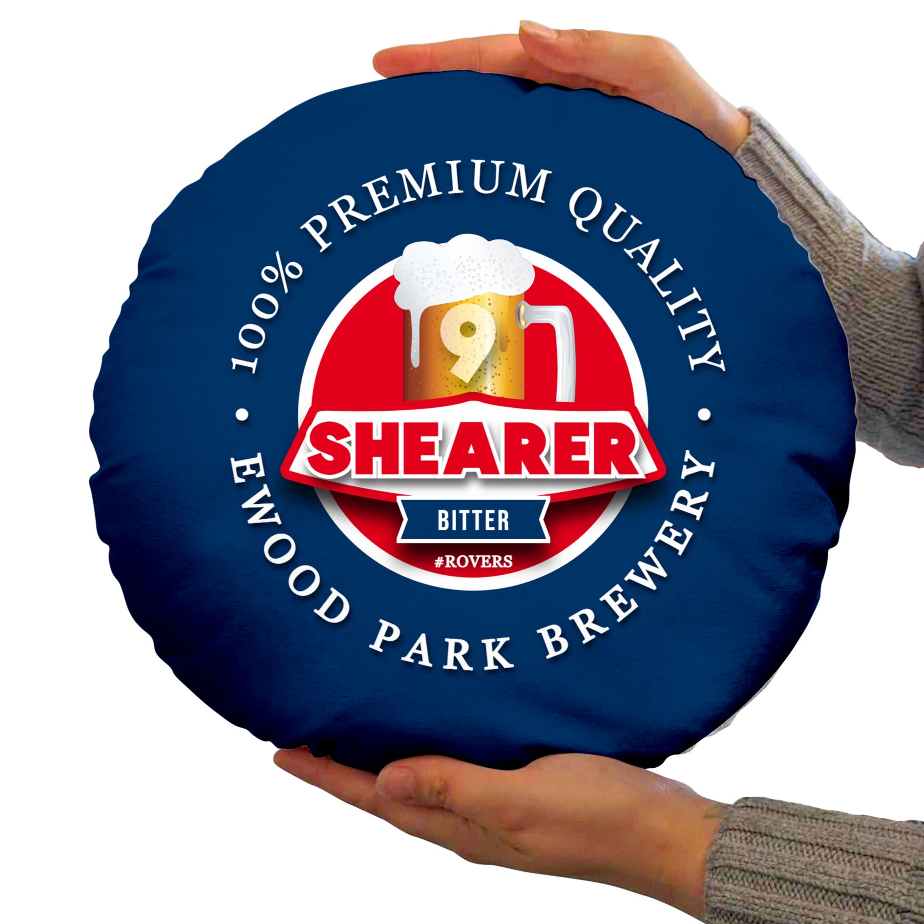 Blackburn Shearer - Football Legends - Circle Cushion 14"