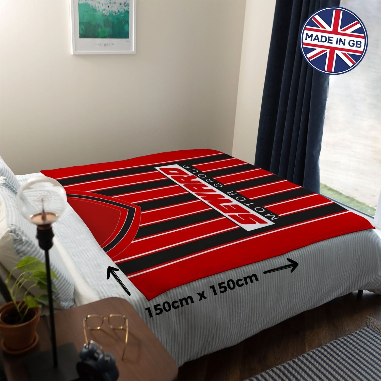 Bournemouth - 2001 Home - Personalised Retro Fleece Blanket 150cm X 150cm