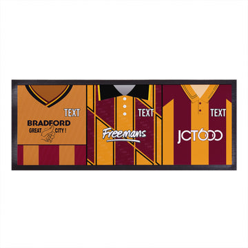Bradford - Retro Football Shirts - Personalised Bar Runner