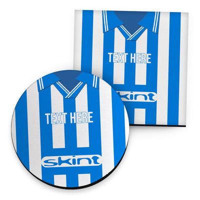 Brighton 1999 Home Shirt - Personalised Drink Coaster - Square Or Circle