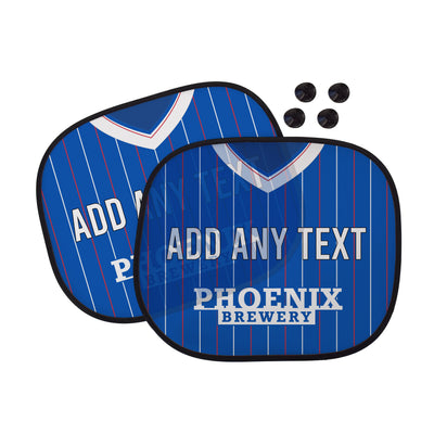 Brighton 1983 Home Shirt - Personalised Retro Football Car Sun Shade - Set of 2