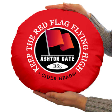 Bristol Red Flag - Football Legends - Circle Cushion 14