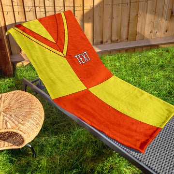 Bristol R 1987 Away Shirt - Personalised Lightweight, Microfibre Retro Beach Towel - 150cm x 75cm
