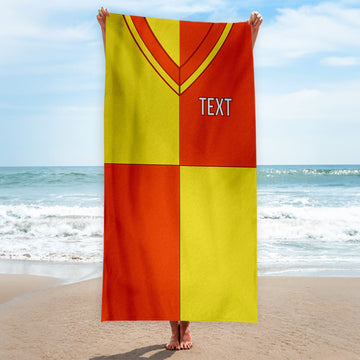 Bristol R 1987 Away Shirt - Personalised Lightweight, Microfibre Retro Beach Towel - 150cm x 75cm