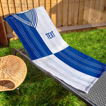 Bristol R 1988 Home Shirt - Personalised Lightweight, Microfibre Retro Beach Towel - 150cm x 75cm